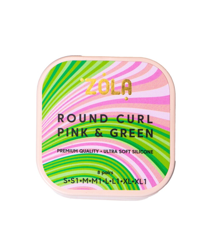 ZOLA Round Curl Pink Green 8 par 1 | LEBROSHOP