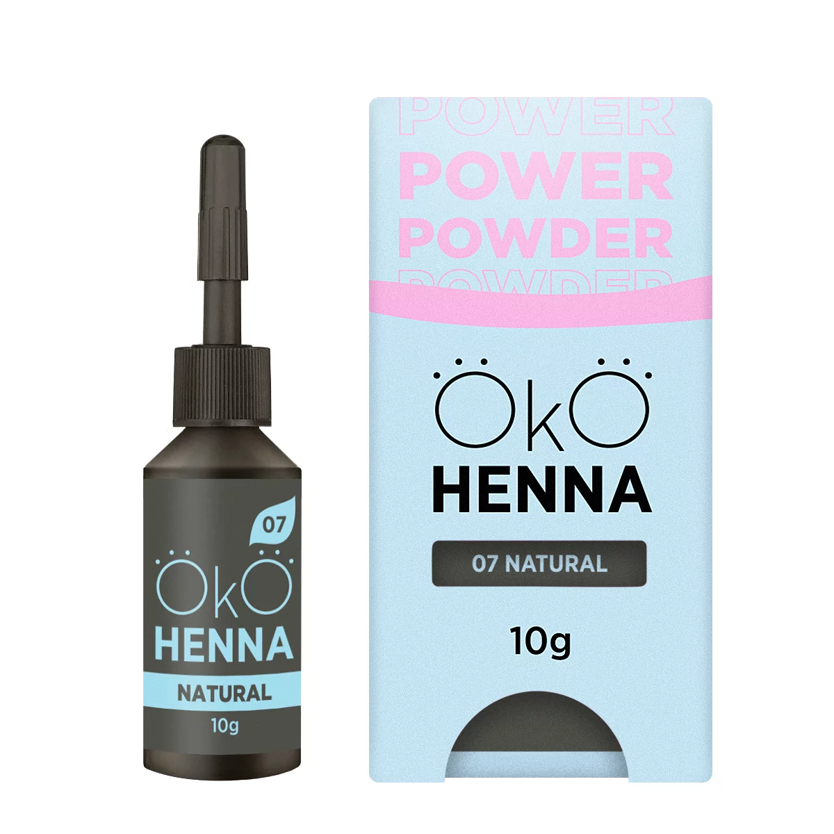 Henna do brwi OKO Power Powder 07 Natural 10 g | LEBROSHOP