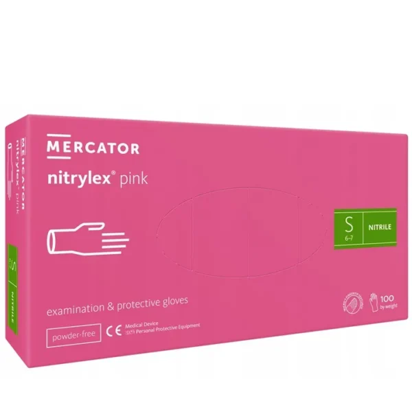 REKAWICE rekawiczki NITRYLOWE pink 11zon