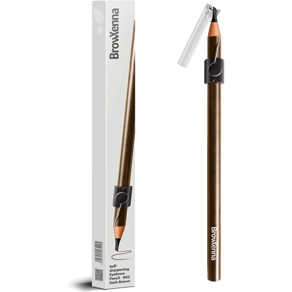 BrowXenna Eyebrow Pencil kredka do brwi 02 DARK BROWN