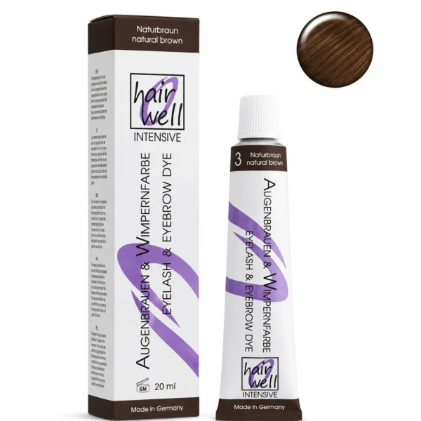 Hairwell farba do brwi i rzęs naturalny brąz Natural Brown 20 ml