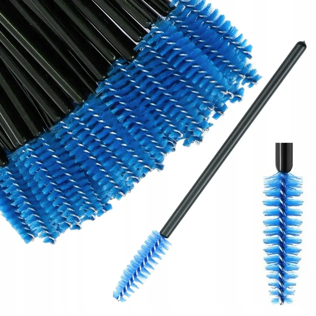 Szczoteczka do brwi i rzęs nylonowa spiralka 50sztuk