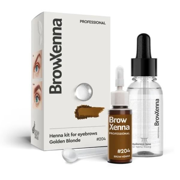 Brow Xenna #204 Golden Blond 10ml + baza hialuronowa 30ml