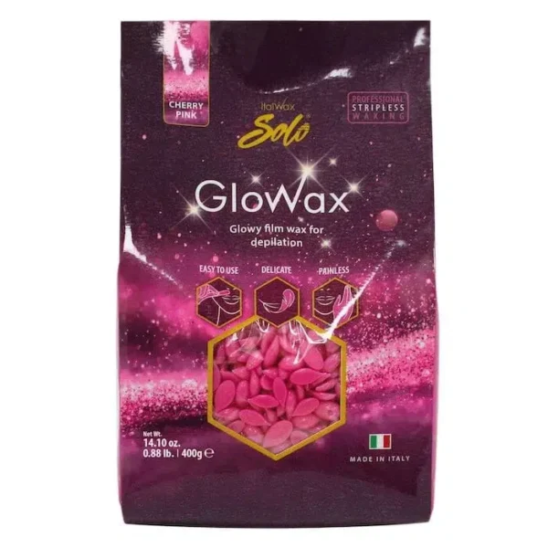 ITALWAX wosk do depilacji Glowax Cherry Pink 400g