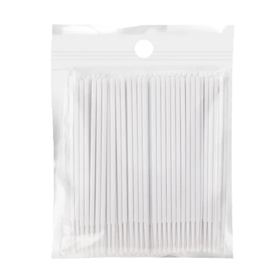 Aplikatory bezwłókienkowe mikrowaciki 100szt białe