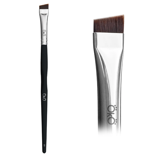 OKO Lash&Brow Pędzelek do brwi duży skośny #1 BLACK EDITION