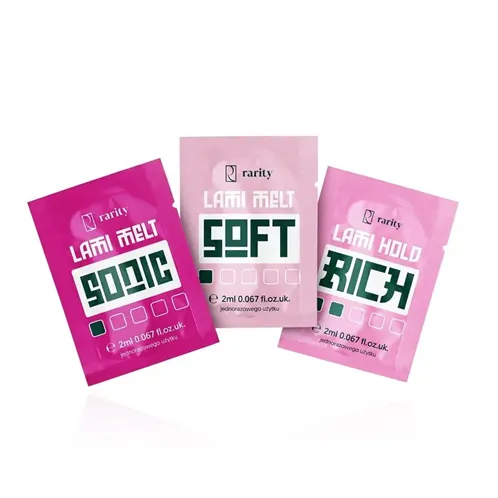Rarity Korean Lami System 2.0 3 × 2 ml – saszetki do koreańskiej laminacji rzęs i brwi