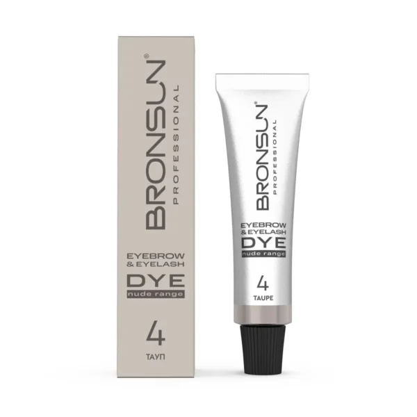 BRONSUN Nude Range #4 Taupe – kremowa farba do brwi i rzęs w odcieniu popielatego brązu 15 ml